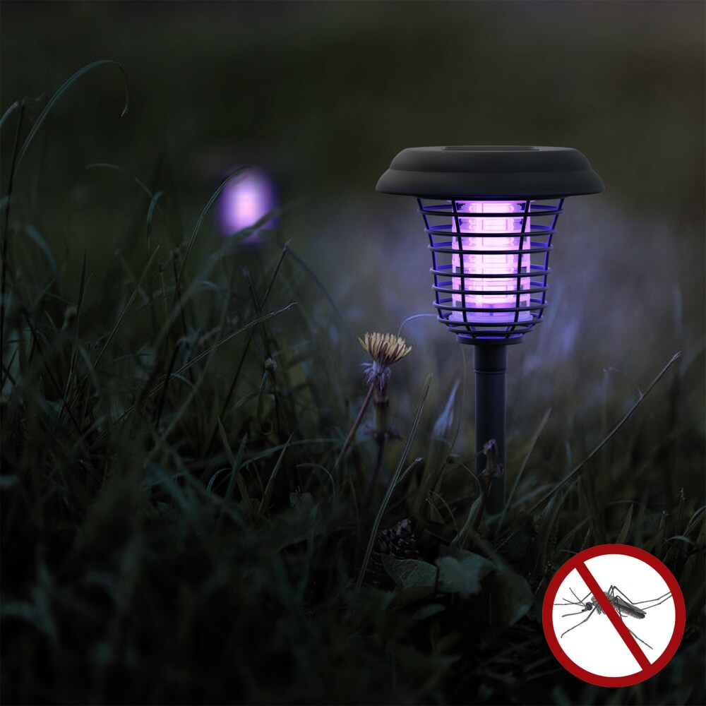 Solar Insect Killer With Led Light - Waterproof Garden Light For Mosquito Repellent