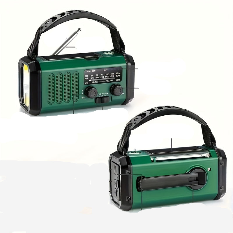 Solar Emergency Radio with Powerbank - Crank Radio with Led Torch for Camping & Outdoor