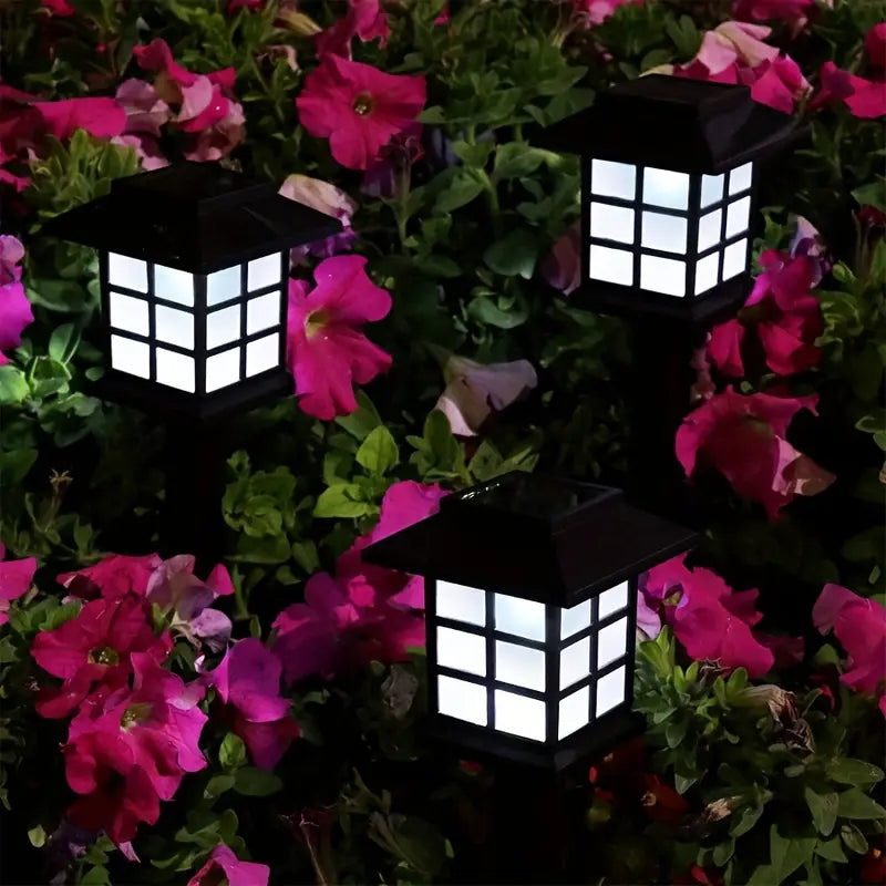 Lantern - Style Solar Garden Lights - Waterproof Led Path Lighting For Outdoor Areas