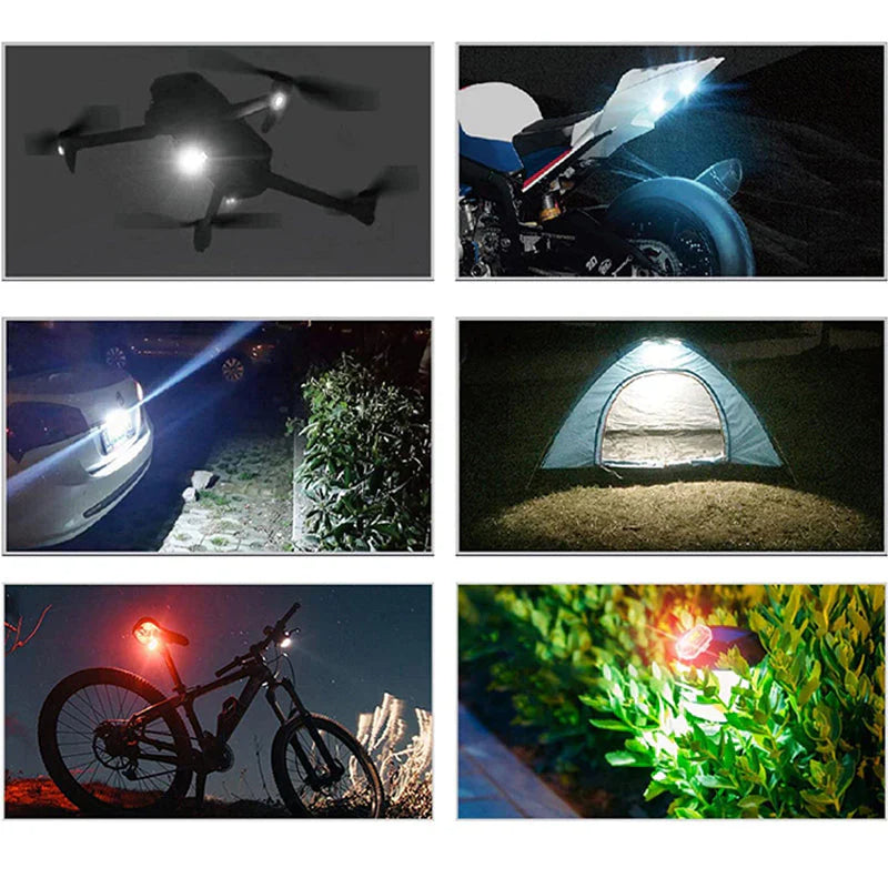 Wireless LED Motorbike Tail Light - Rechargeable Remote Control For Brake And Warning Light