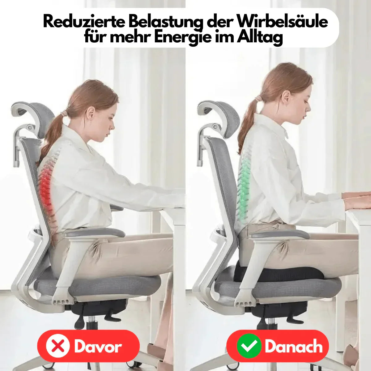 Ergonomic 4D Comfort Seat Cushion With Orthopaedic Support