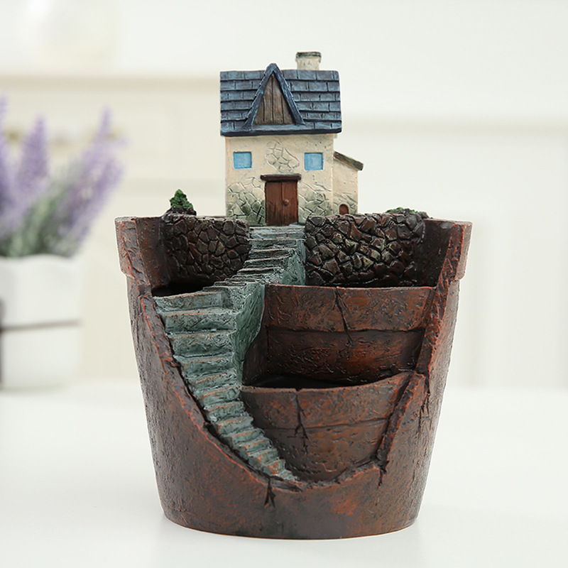 Succulent Decorative Flower Pot for Mini Garden - Bonsai Plant Pot for Micro Landscape and Garden