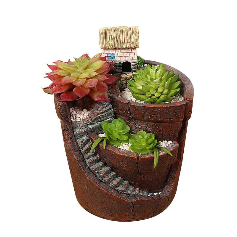 Succulent Decorative Flower Pot for Mini Garden - Bonsai Plant Pot for Micro Landscape and Garden