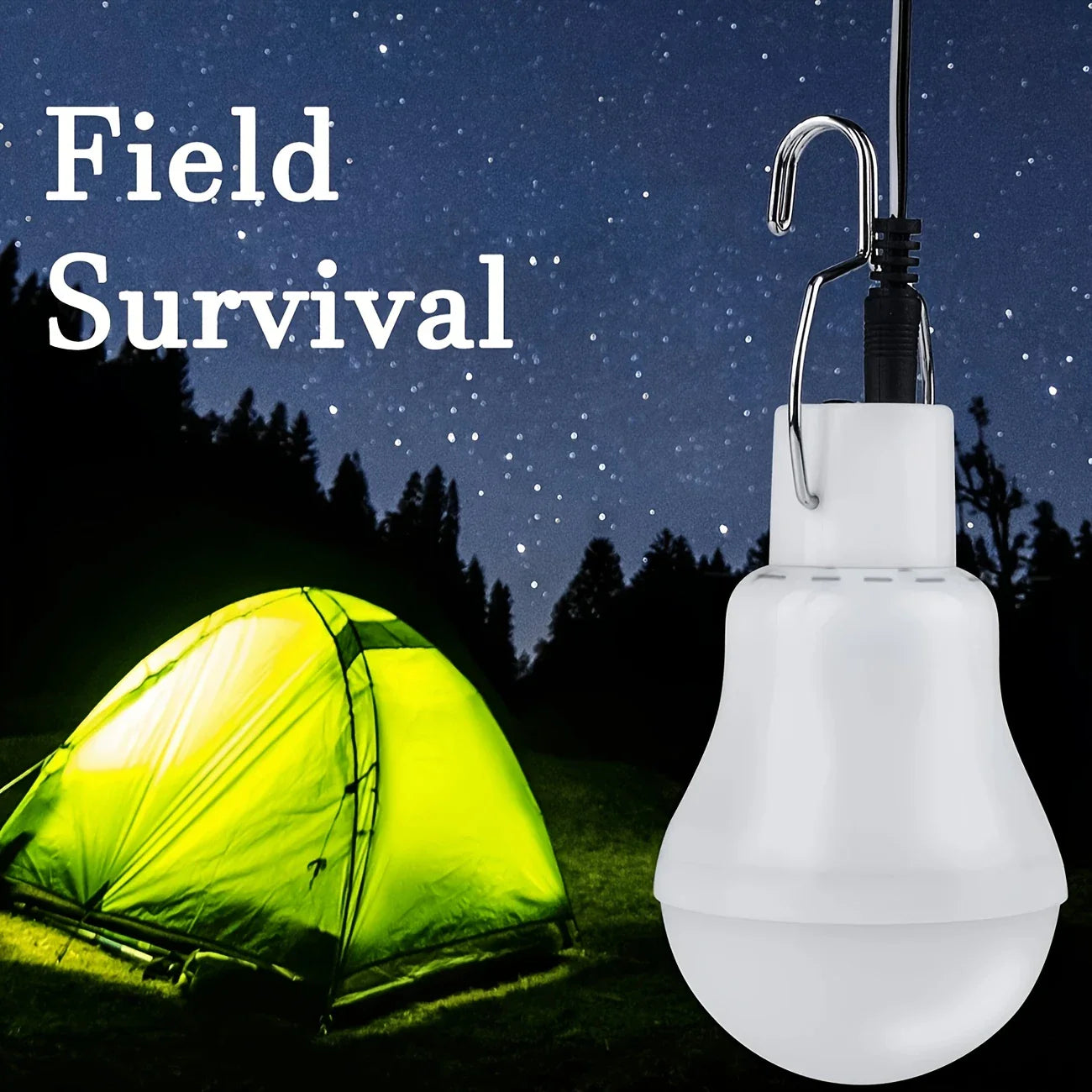 Solar Lamp With Solar Panel - Energy - Saving LED Lamp For Indoor And Outdoor Use