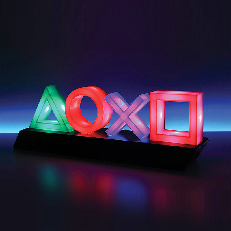 Led Table Lamp Playstation Symbols - Music - Controlled Decorative Lamp For Gaming Bedroom