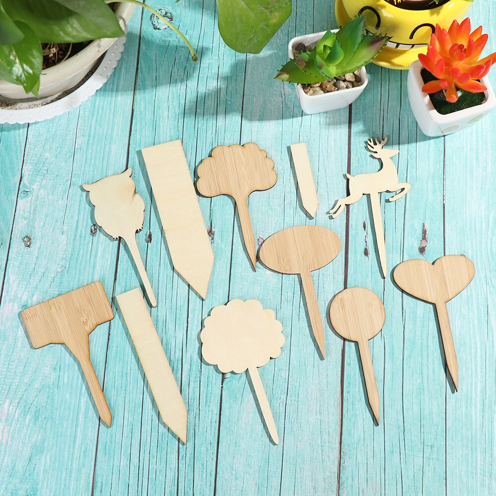 Wooden Plant Labels for Garden and Balcony - Rewritable Labels for Herbs and Plants