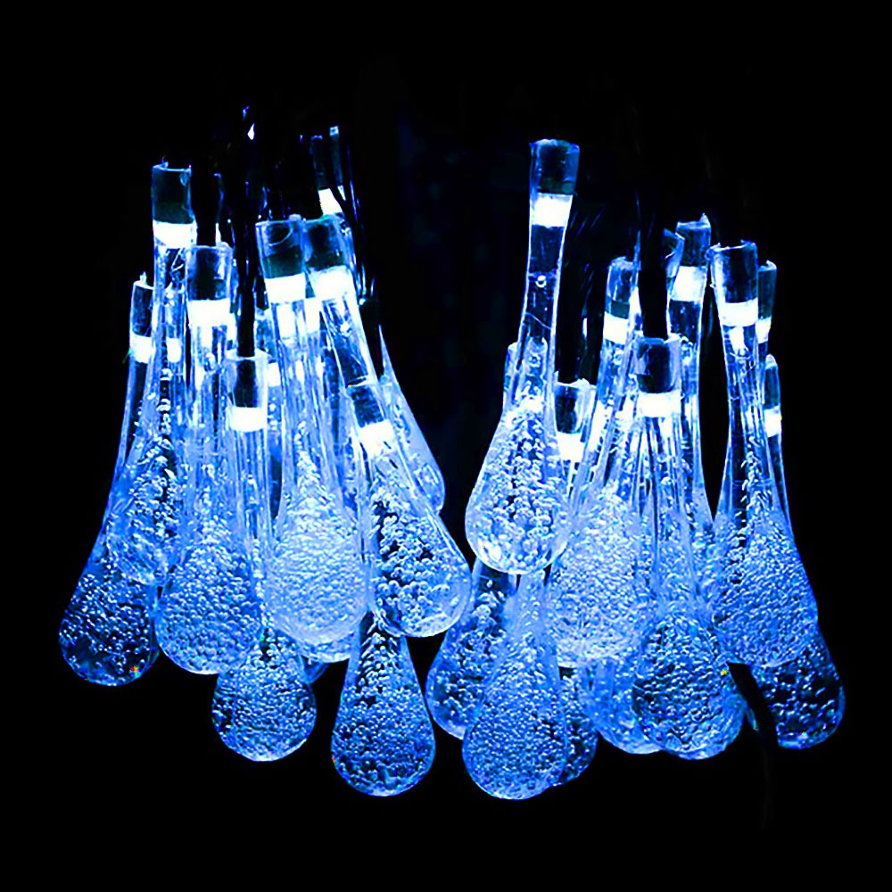 Solar Led Fairy Lights - Colourful Drop Lights For Garden Patio And Decoration
