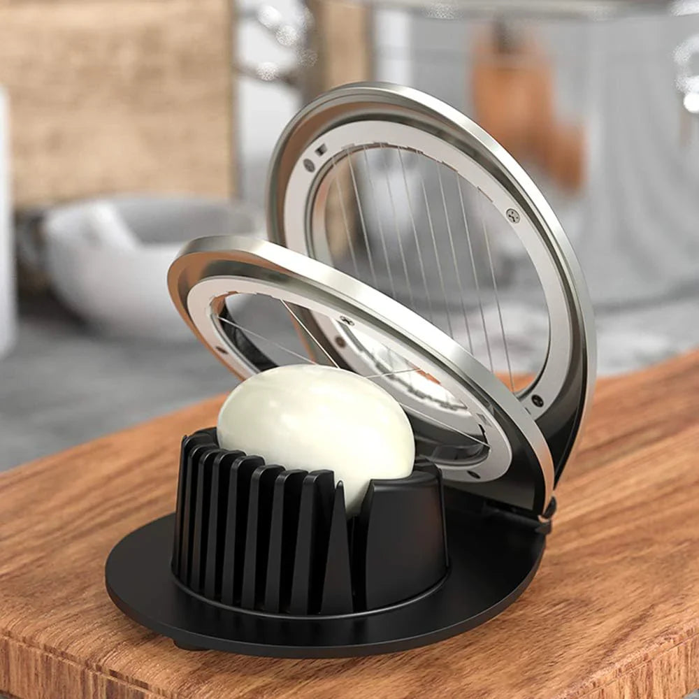 Stainless Steel Egg Slicer - 3-in-1 Cutting Options For Effortless Preparation