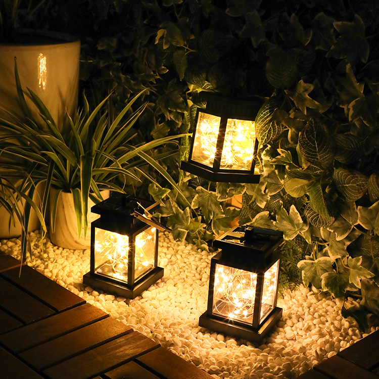 Solar Led Lantern With Light Wire And Hanging Clip - Waterproof Garden Lighting For Patio And Balcony!
