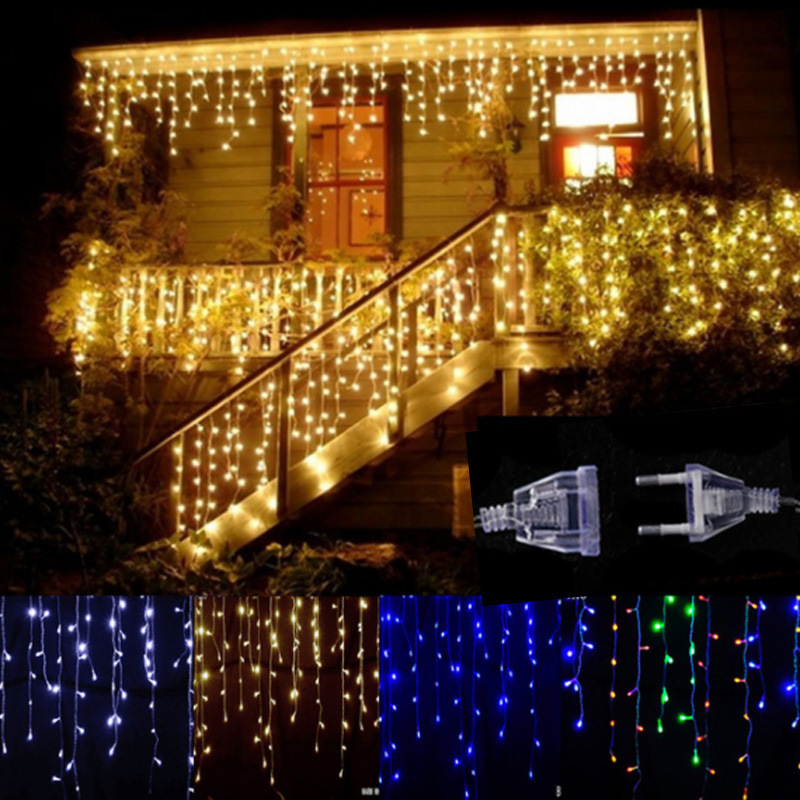 Led Starry Sky Icicle Fairy Lights - Decorative Light Curtains For Christmas And Garden