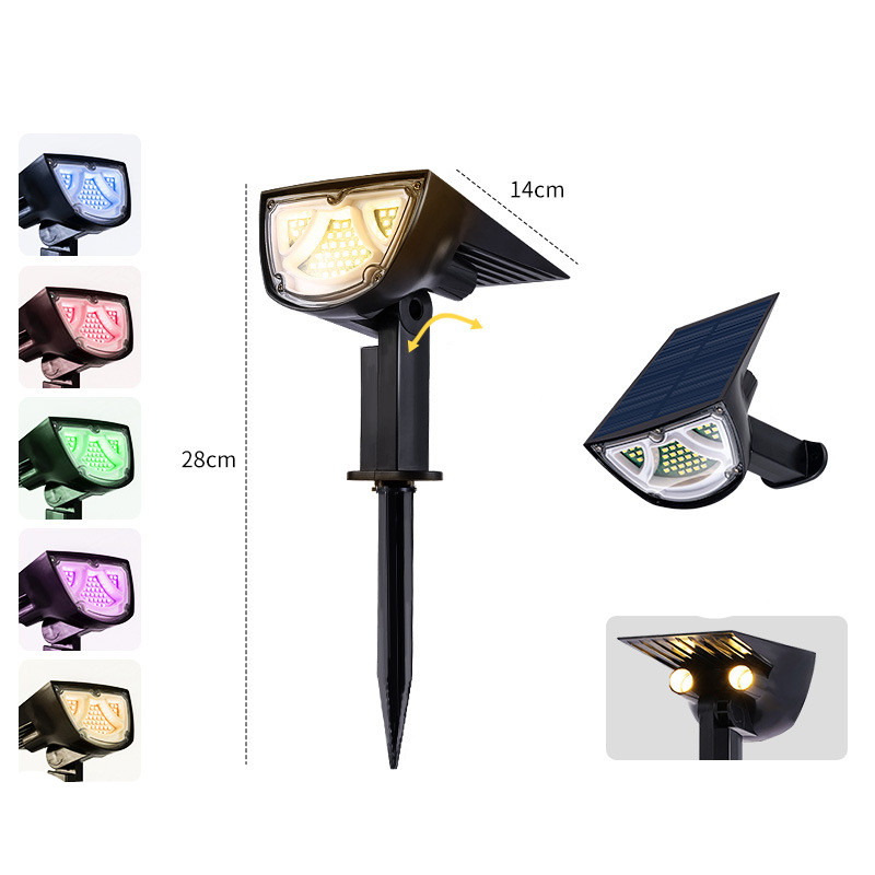 Solar Led Spotlight - Outdoor Lighting With Solar Panel For Garden And Paths