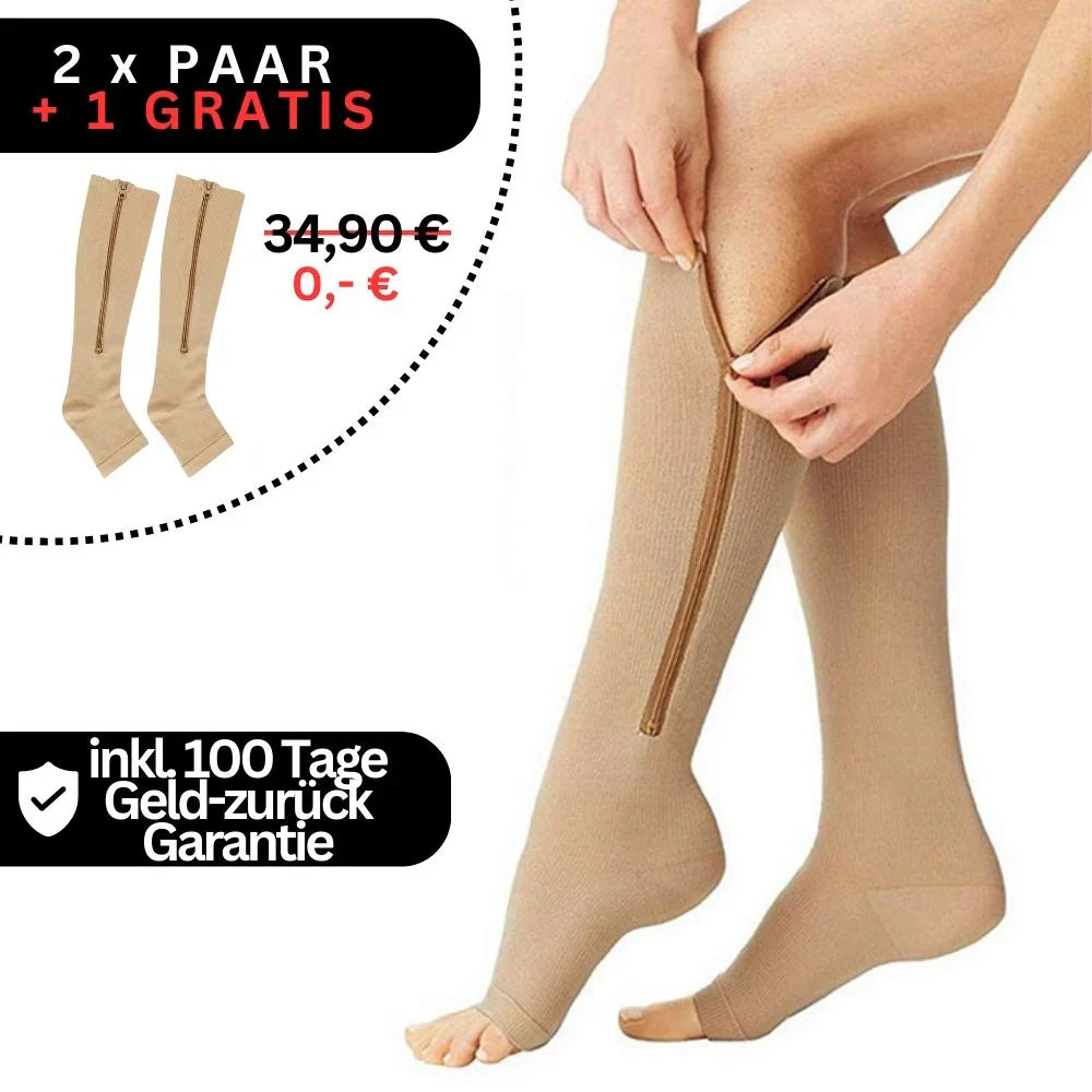 Comfortable Compression Socks with Zipper