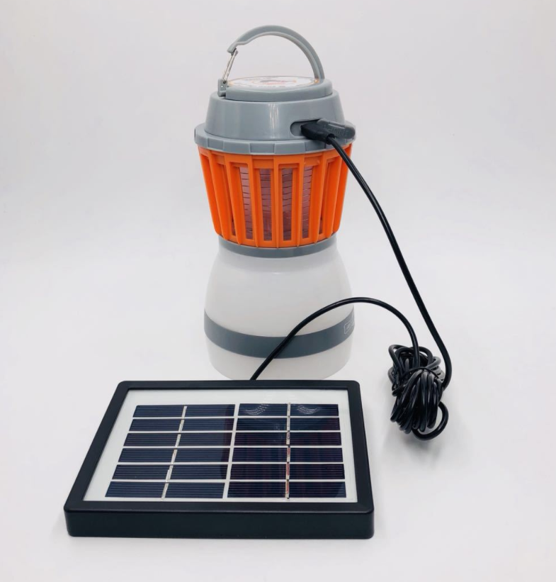 Solar Led Mosquito Lamp With Integrated Lantern - Effective Insect Protection And Lighting For The Garden And Camping