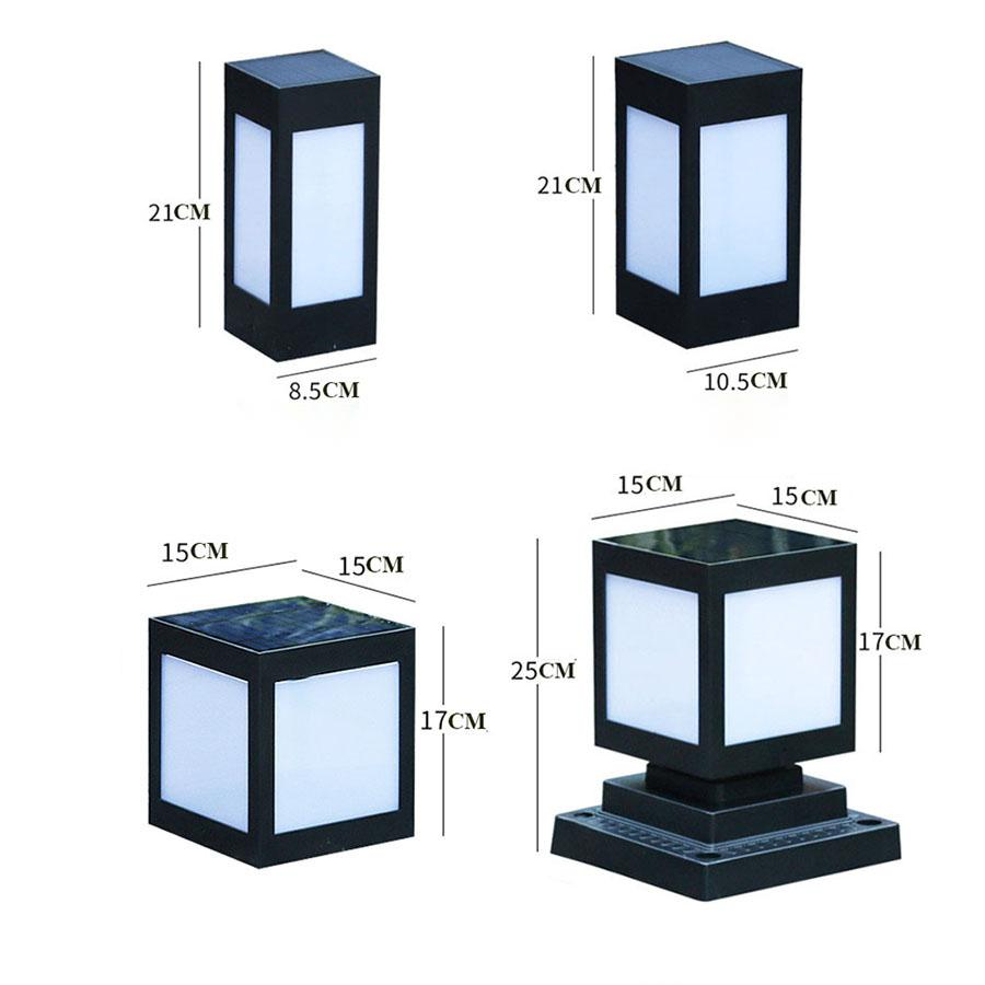 Solar Led Garden Lantern In Square Design - Decorative Outdoor Lighting For Paths And Patios