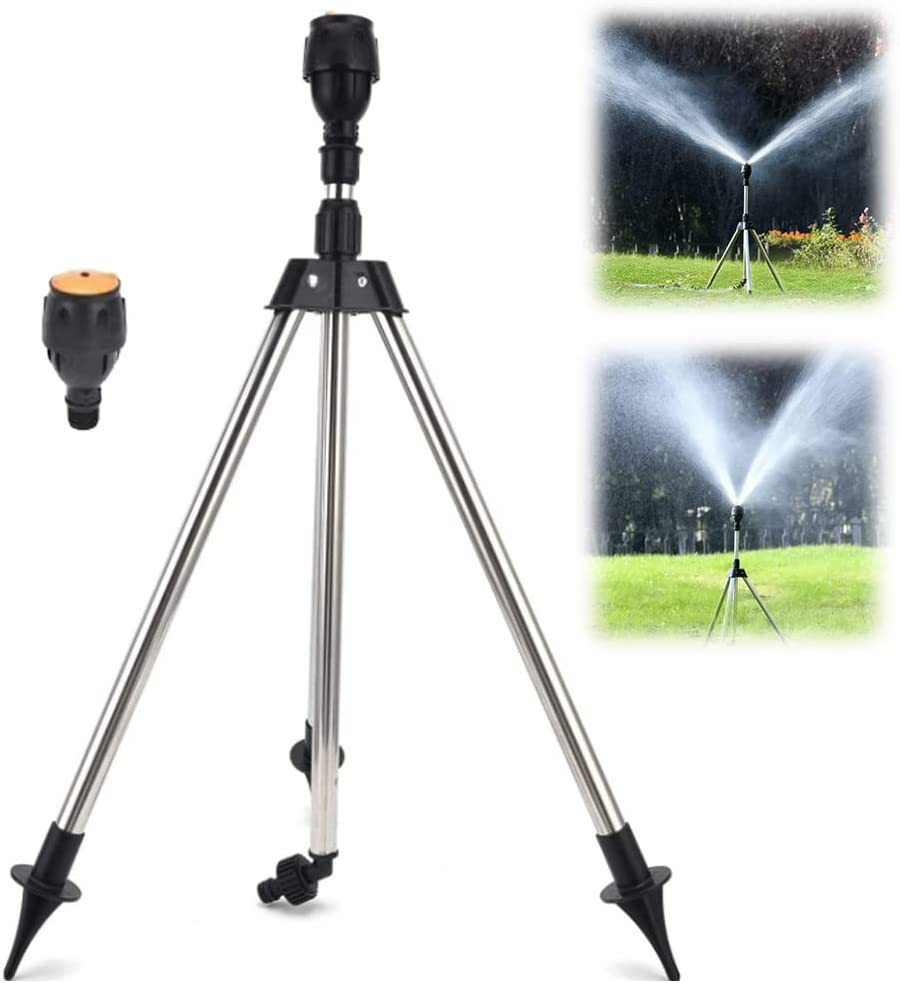 Automatic Rotating Garden Sprinkler with Retractable Tripod for the Garden