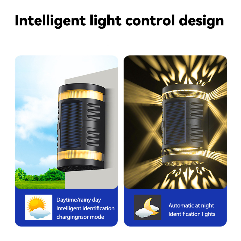 Solar Lamp With Intelligent Light Control - Outdoor Wall Light With Automatic Night Detection