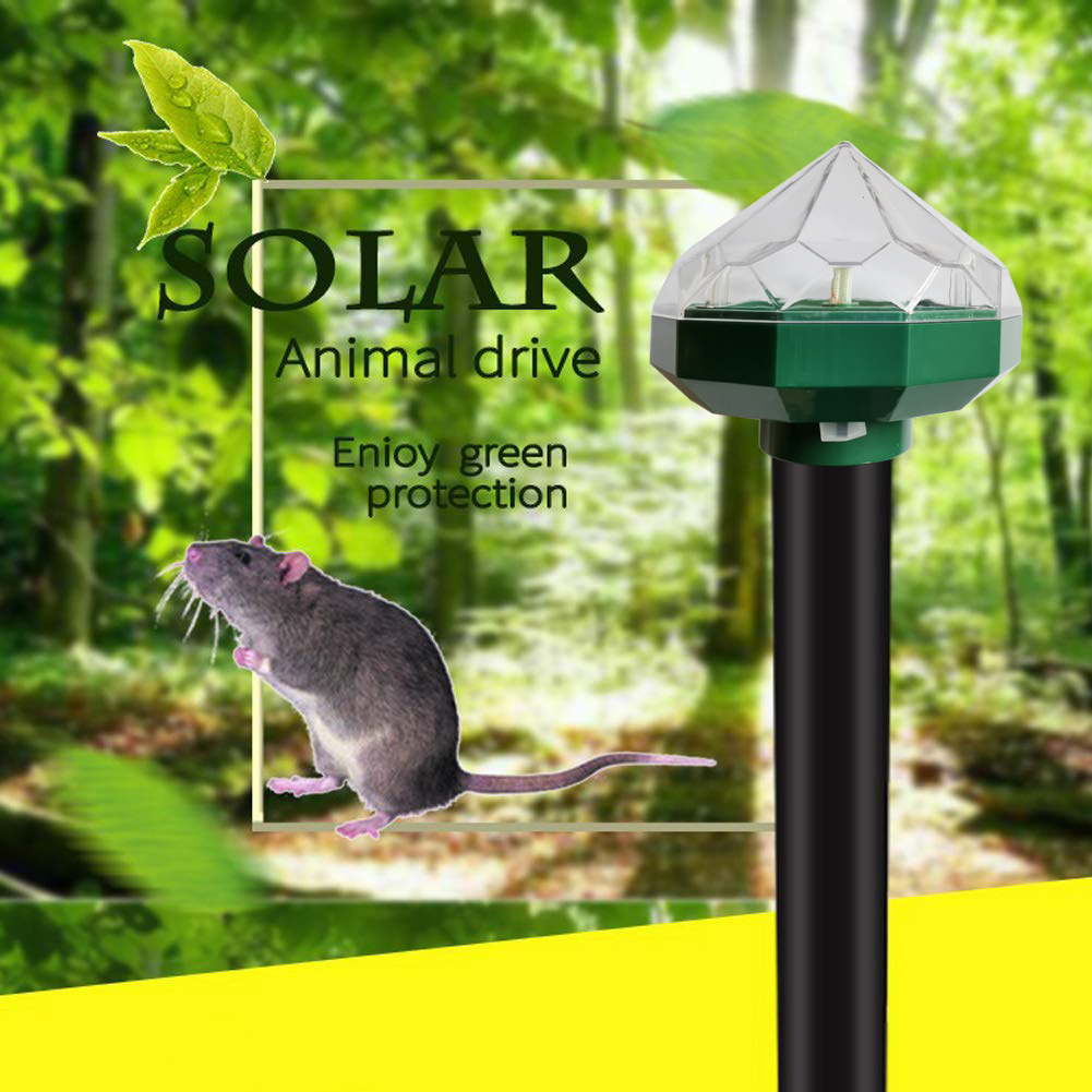 Solar - Powered Animal Repeller for Gardens and Yards - Environmentally Friendly Protection Against Mice and Rodents