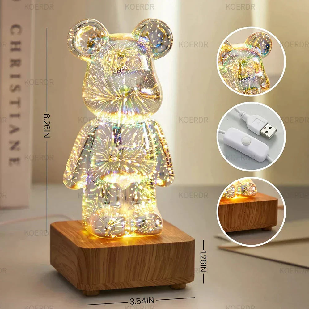 3D Fireworks Effect LED Lamp