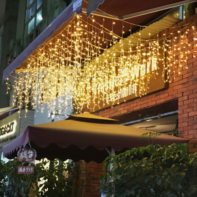Led Starry Sky Icicle Fairy Lights - Decorative Light Curtains For Christmas And Garden