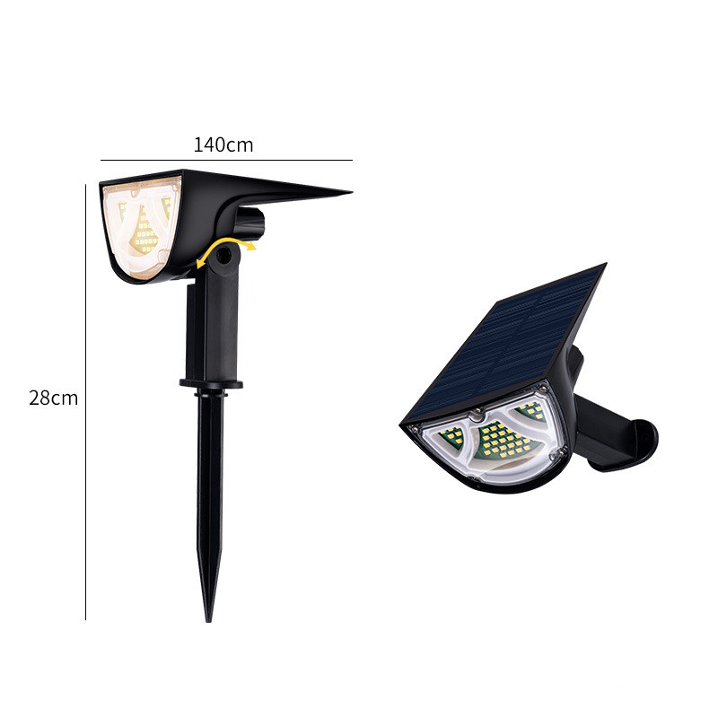 Solar Led Spotlight - Outdoor Lighting With Solar Panel For Garden And Paths