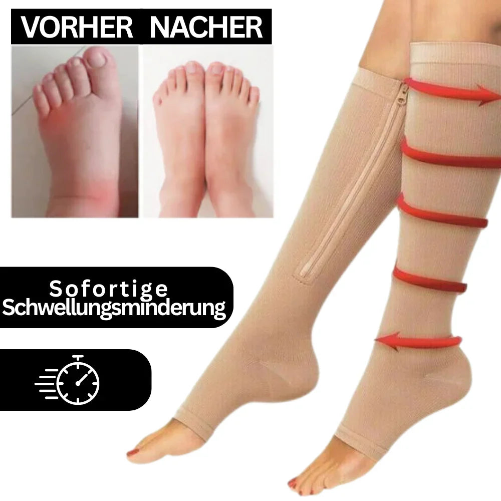 Comfortable Compression Socks with Zipper