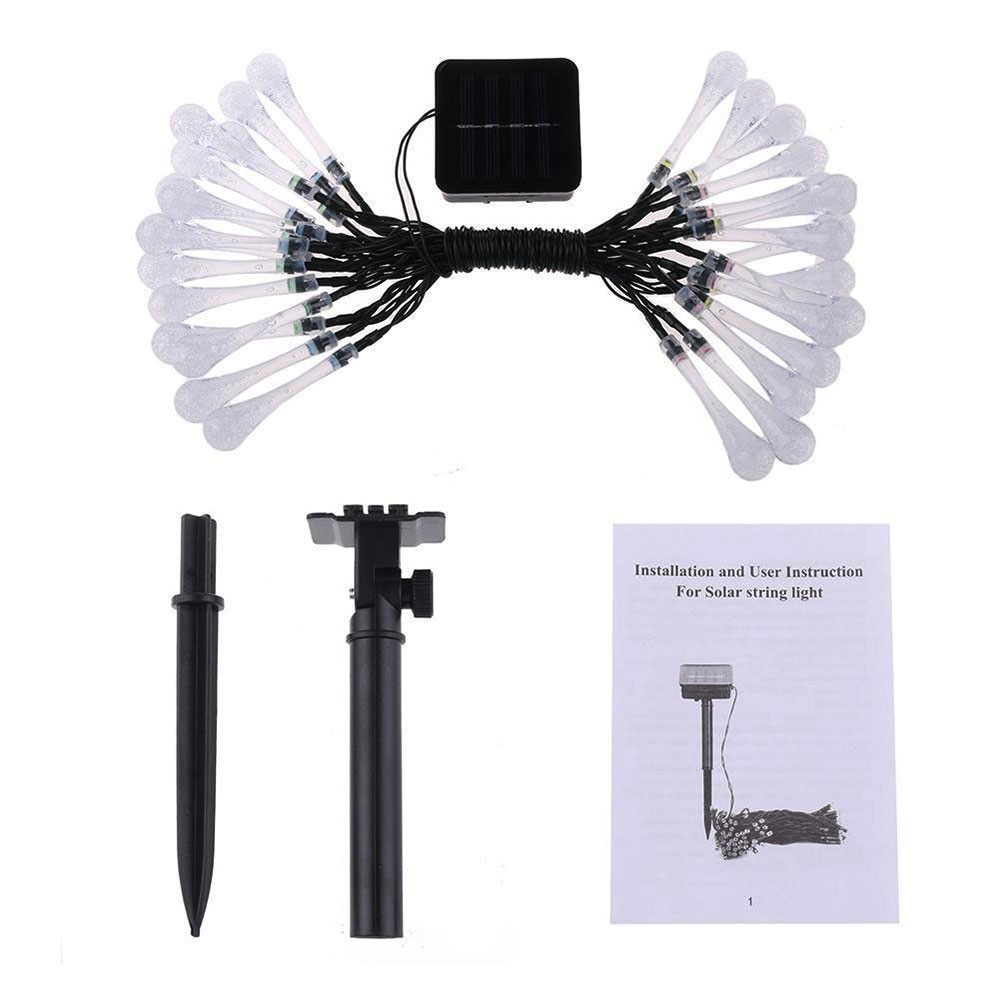 Solar Led Fairy Lights - Colourful Drop Lights For Garden Patio And Decoration