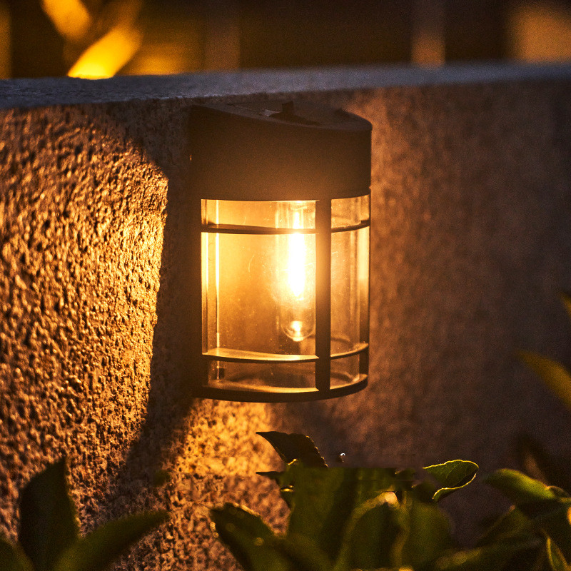Outdoor Wall Light With Glass And Grille - Led Garden Lighting Weatherproof For Patio Balcony