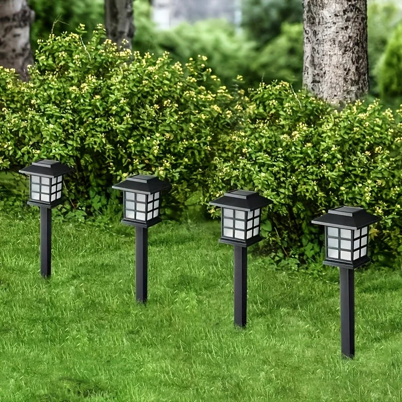 Lantern - Style Solar Garden Lights - Waterproof Led Path Lighting For Outdoor Areas