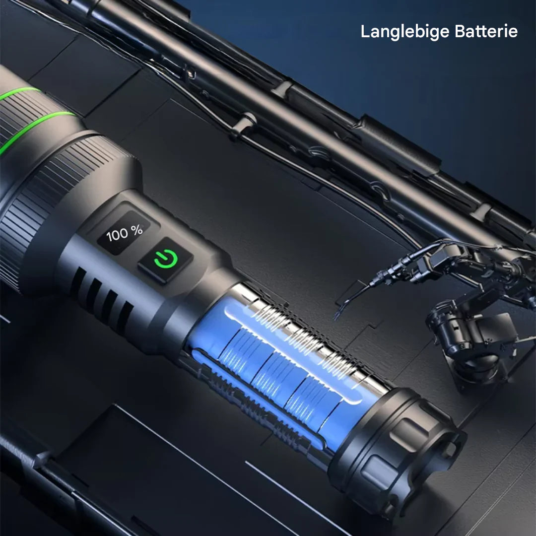 Extremely Bright And Zoomable LED Torch With Power Bank Function For Outdoor Adventures