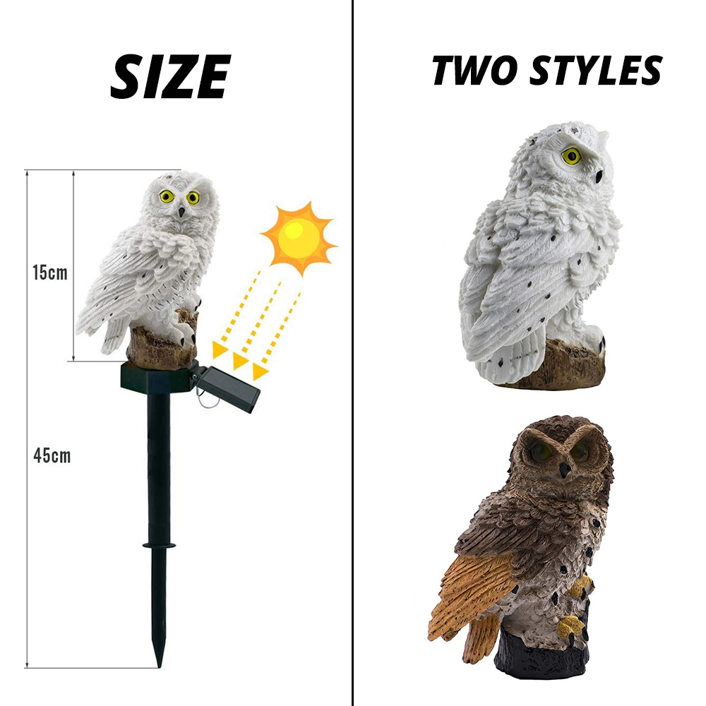 Solar Garden Light Owl - Led Outdoor Light For Garden Patio And Balcony Weatherproof