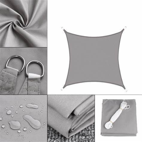 Rectangular Sun Shade Sail - UV - Resistant Sun Shade Sail with Rope
