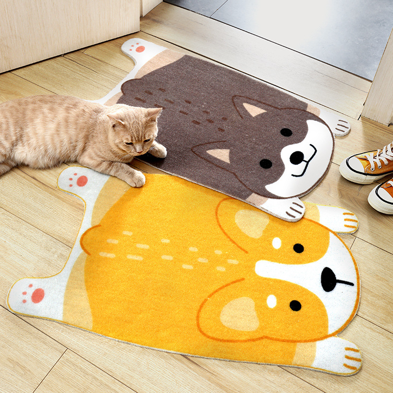 Cute Animal Non - Slip Mat - Pet Design for Kitchen , Bathroom and Hallway