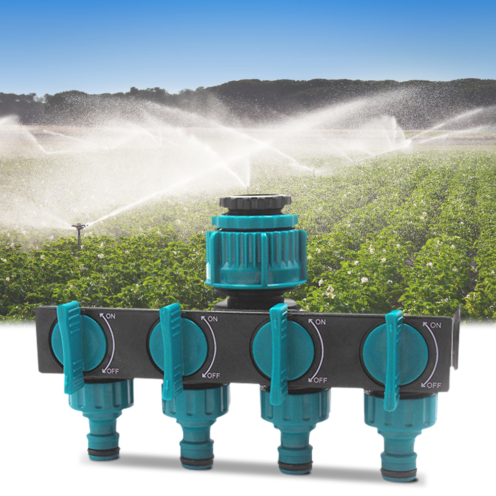 Universal 4 - Way Garden Hose Distributor - Adjustable Tap Distributor