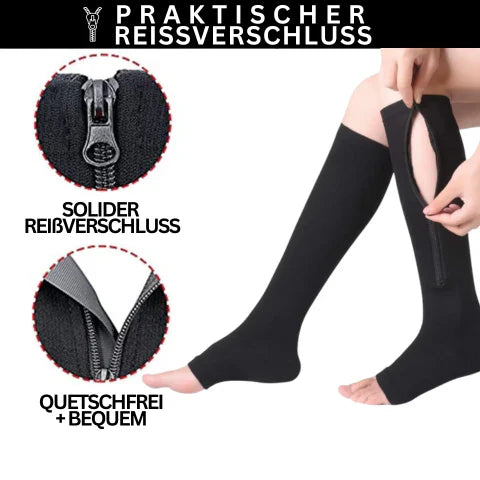 Comfortable Compression Socks with Zipper