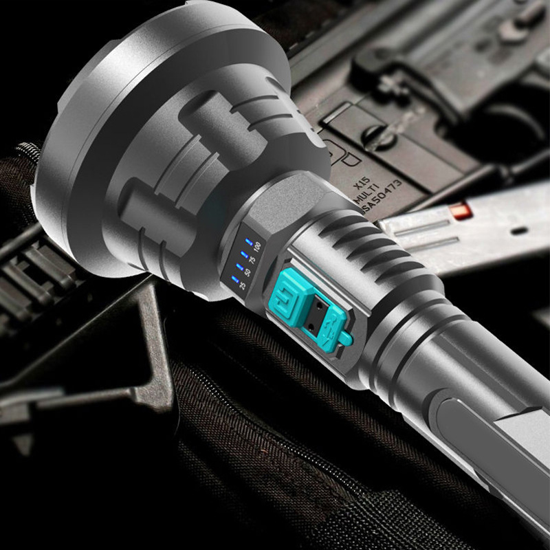 90000lm Led Torch - Tactical Searchlight With Usb Charging And Super - Bright Illumination