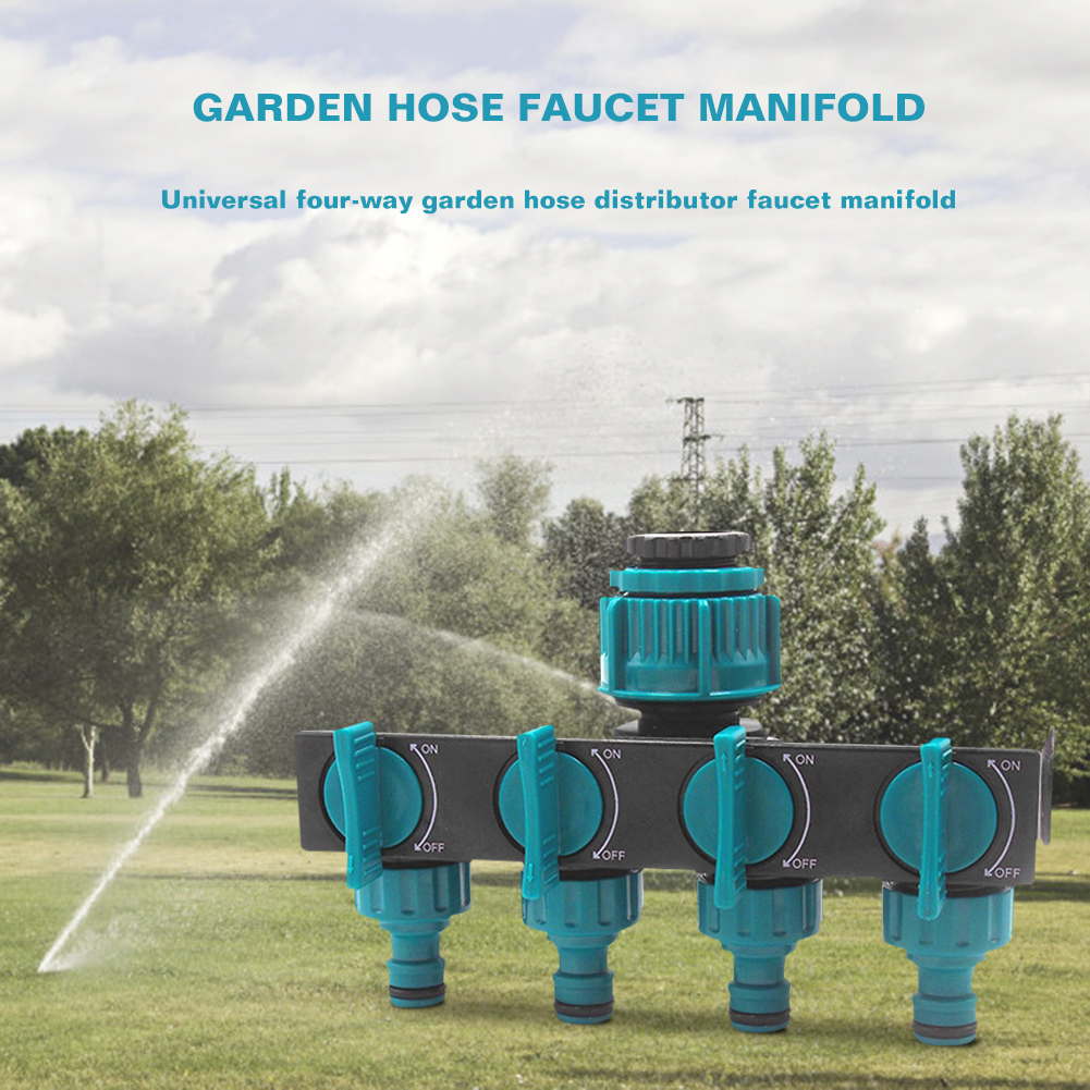 Universal 4 - Way Garden Hose Distributor - Adjustable Tap Distributor