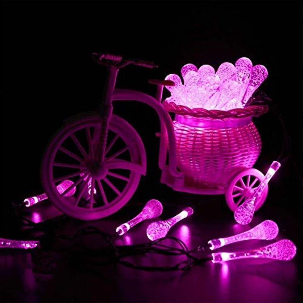 Solar Led Fairy Lights - Colourful Drop Lights For Garden Patio And Decoration