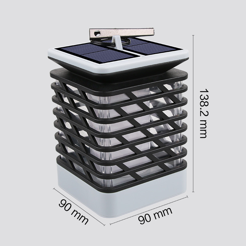 Solar Led Garden Lantern With Groove Design - Decorative Outdoor Lighting For The Garden