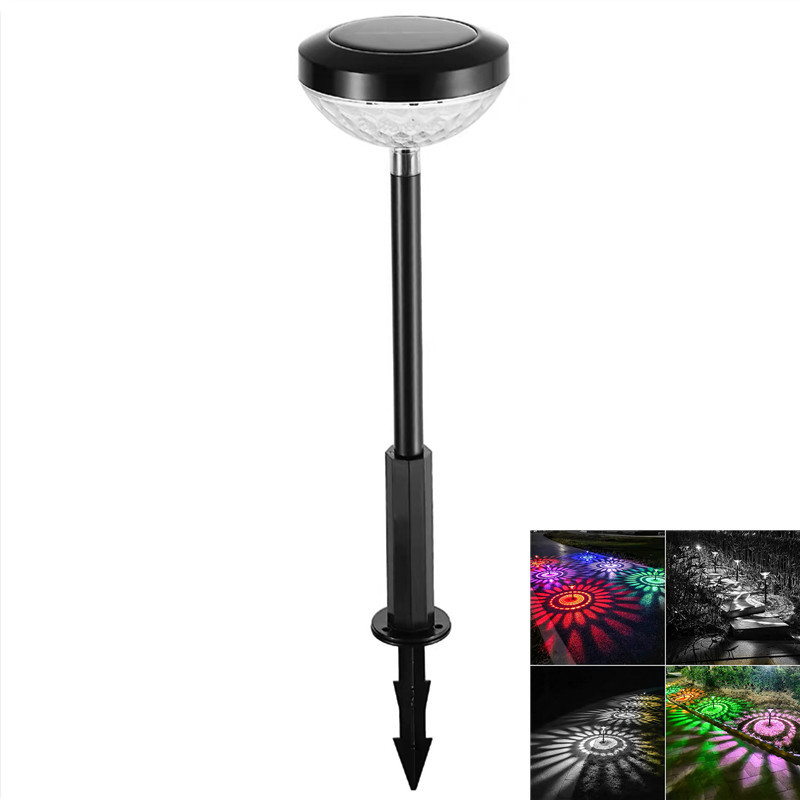 Solar Garden Lamp With Colour Change - Led Garden Lighting For Outdoor Use With Flower Pattern