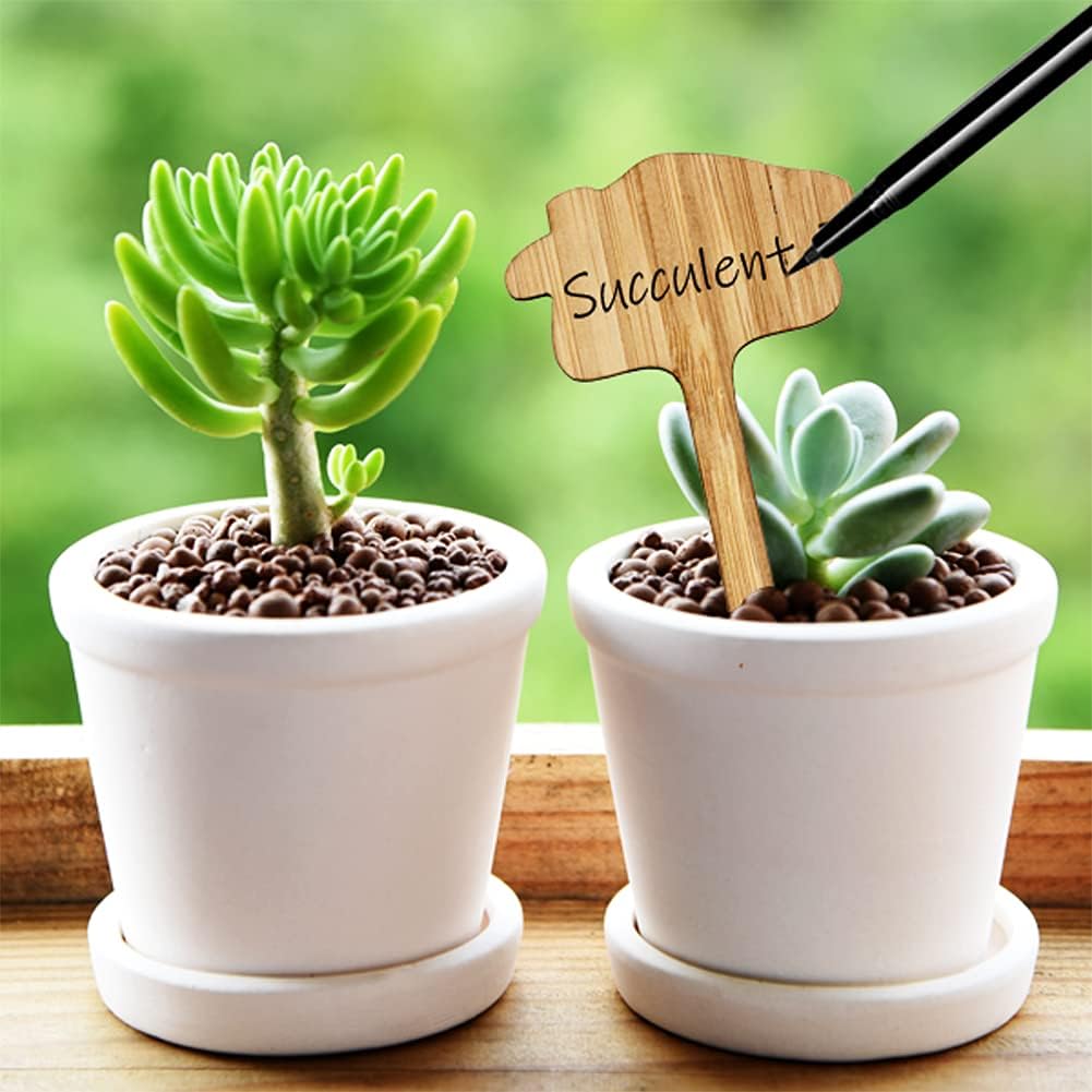 Wooden Plant Labels for Garden and Balcony - Rewritable Labels for Herbs and Plants
