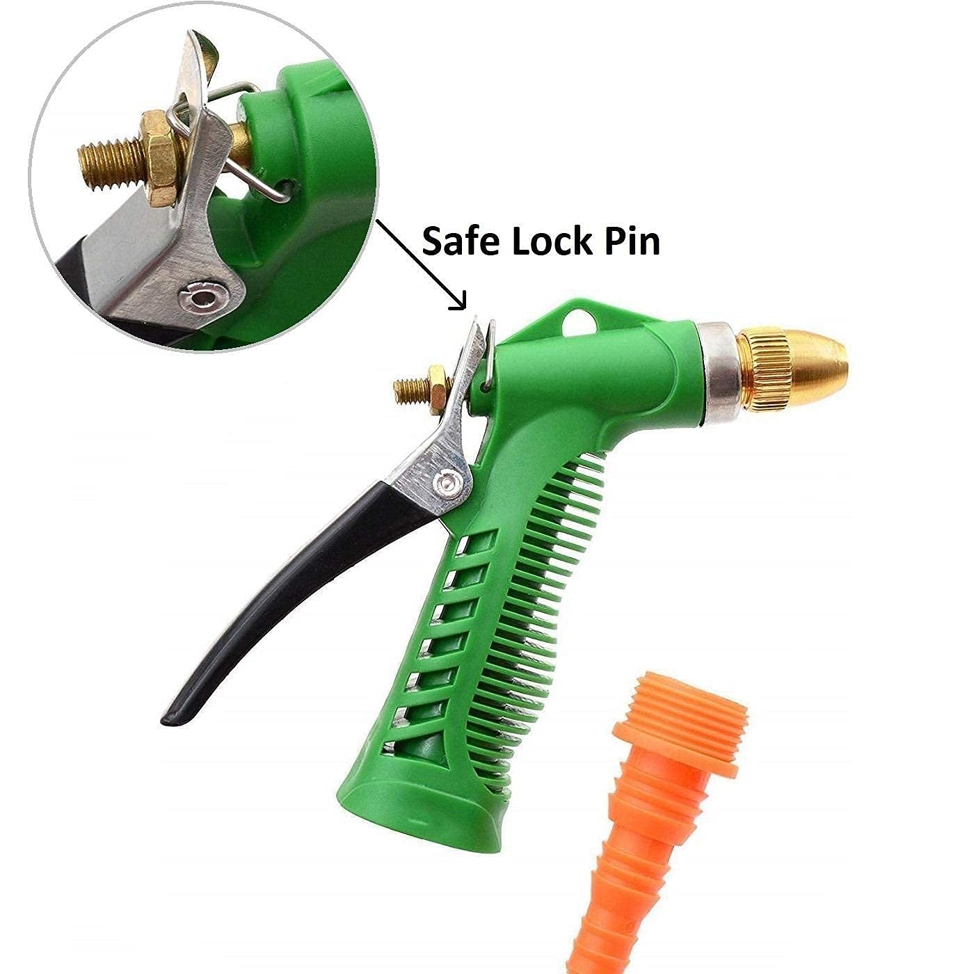 Adjustable High - Pressure Garden Hose Gun with Copper Head