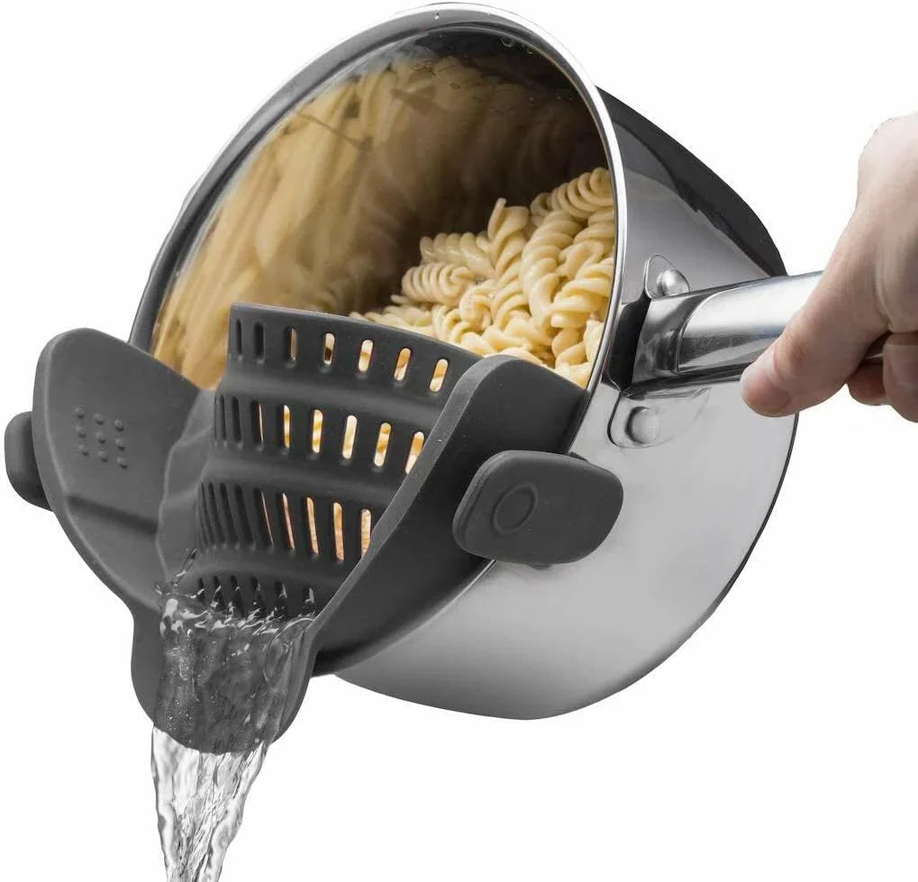 Silicone Strainer With Clip - Heat - Resistant Drip Tray For Food