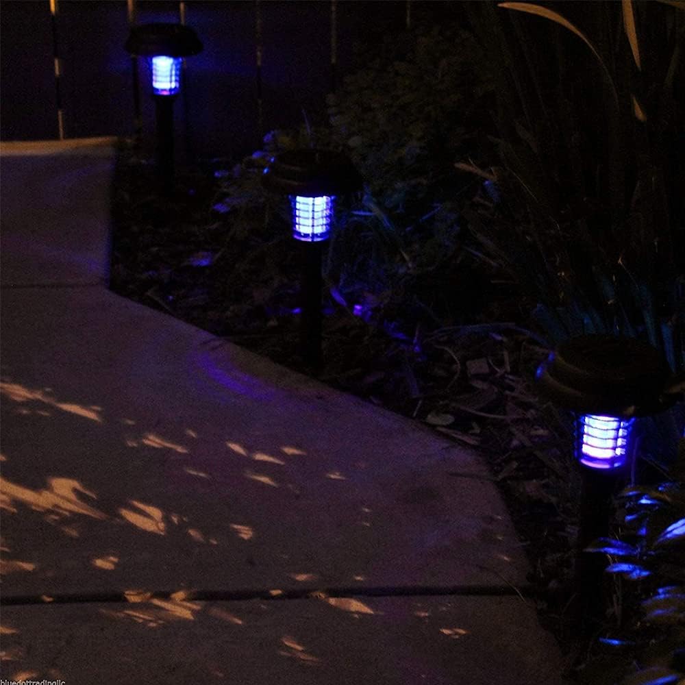 Solar Insect Killer With Led Light - Waterproof Garden Light For Mosquito Repellent