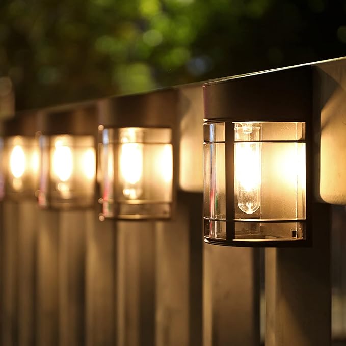 Outdoor Wall Light With Glass And Grille - Led Garden Lighting Weatherproof For Patio Balcony