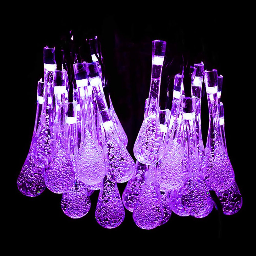 Solar Led Fairy Lights - Colourful Drop Lights For Garden Patio And Decoration