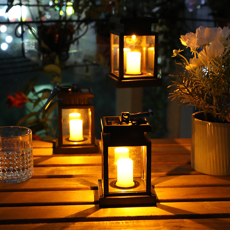 Solar Led Lantern With Light Wire And Hanging Clip - Waterproof Garden Lighting For Patio And Balcony!