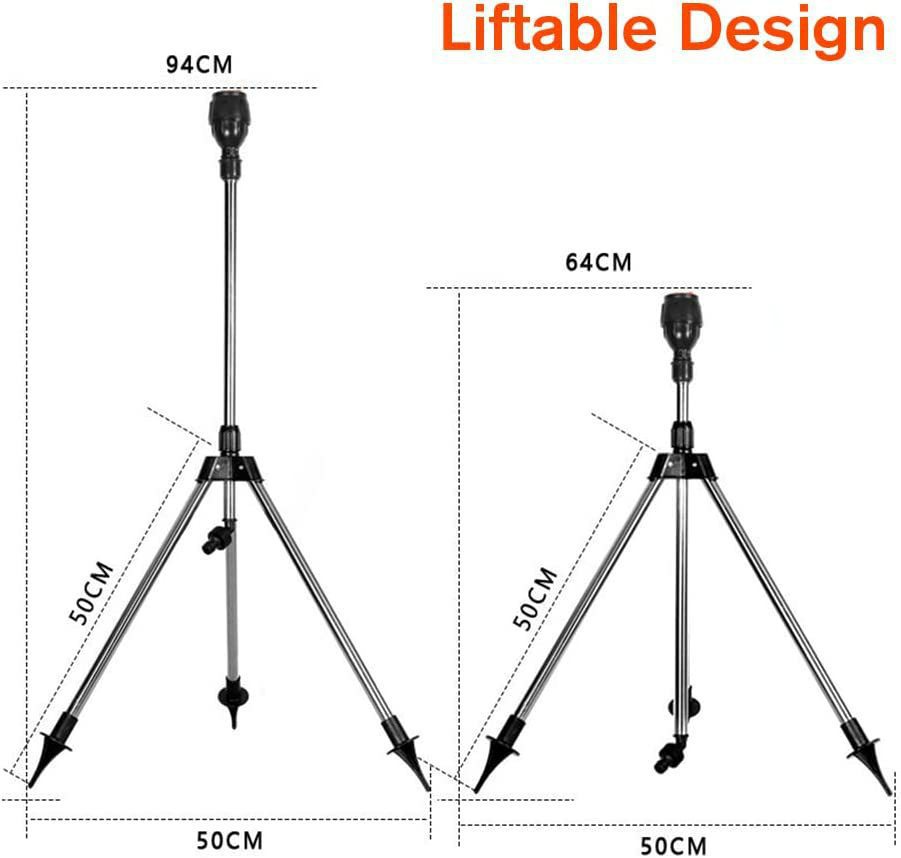 Automatic Rotating Garden Sprinkler with Retractable Tripod for the Garden