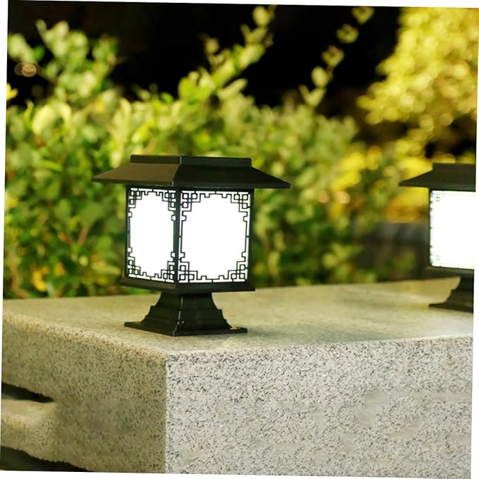 Solar Led Garden Lamp - Large Square Lamp With Warm Light And Dual Use