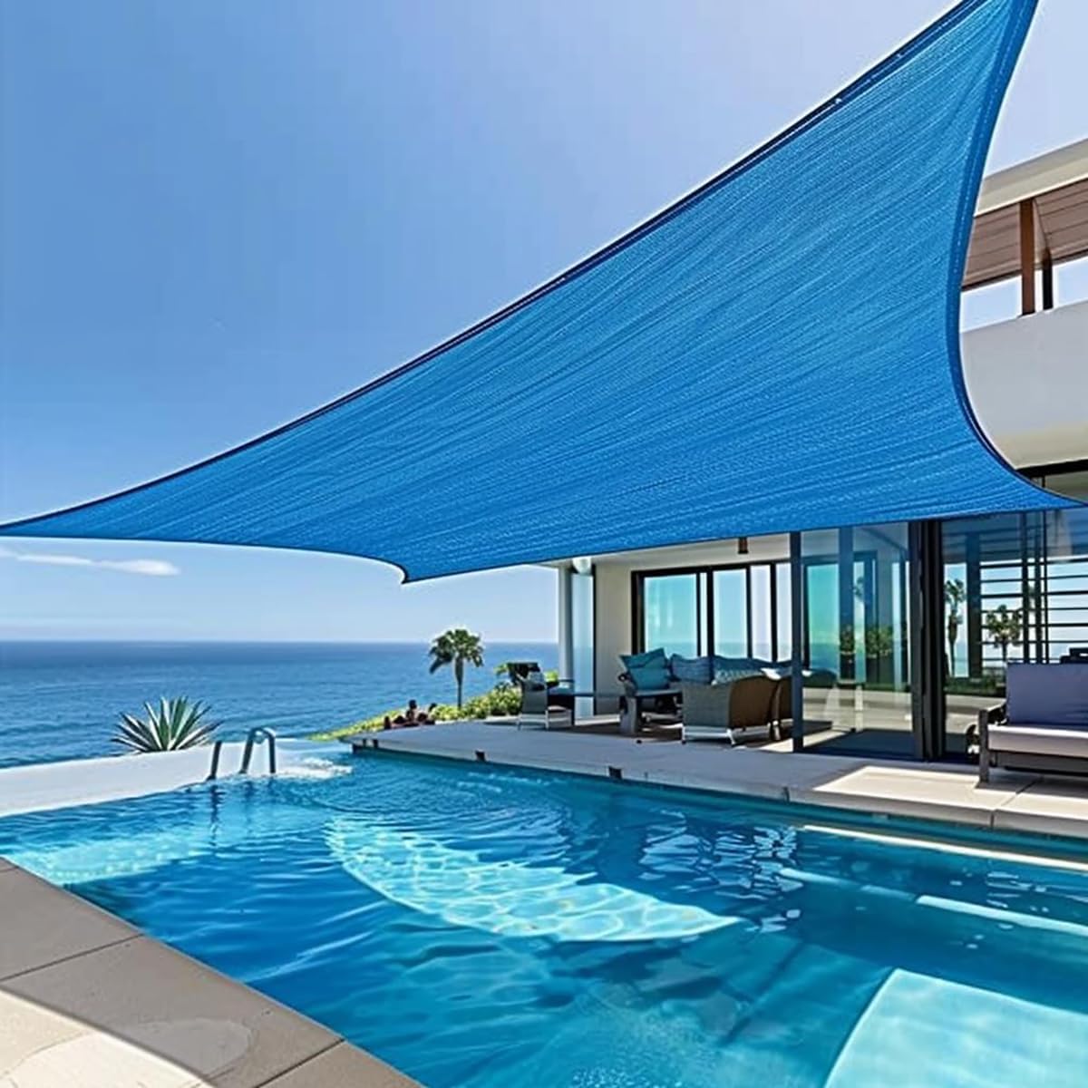Rectangular Sun Shade Sail - UV - Resistant Sun Shade Sail with Rope