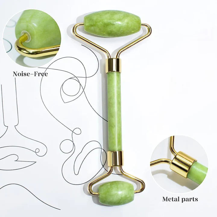 Instant Glow Gua Sha & Jade Roller Set | For Radiant Skin and Natural Relaxation